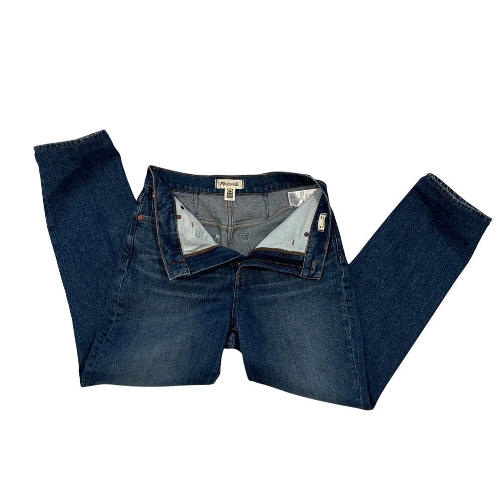 Madewell Perfect Vintage Jean Sz 28 High Rise Taper Dark Wash Altered Waist - Picture 2 of 10